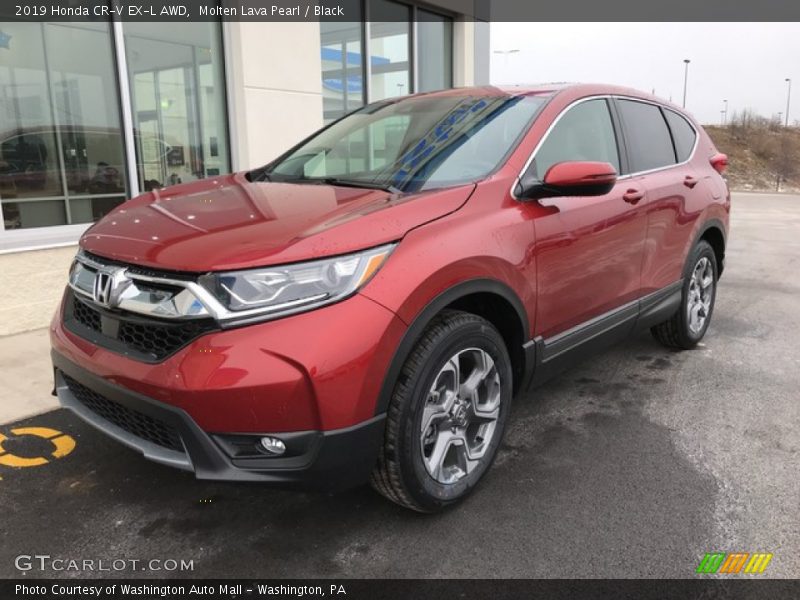 Molten Lava Pearl / Black 2019 Honda CR-V EX-L AWD