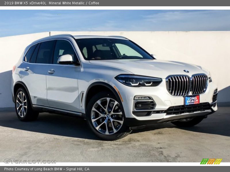 Mineral White Metallic / Coffee 2019 BMW X5 xDrive40i