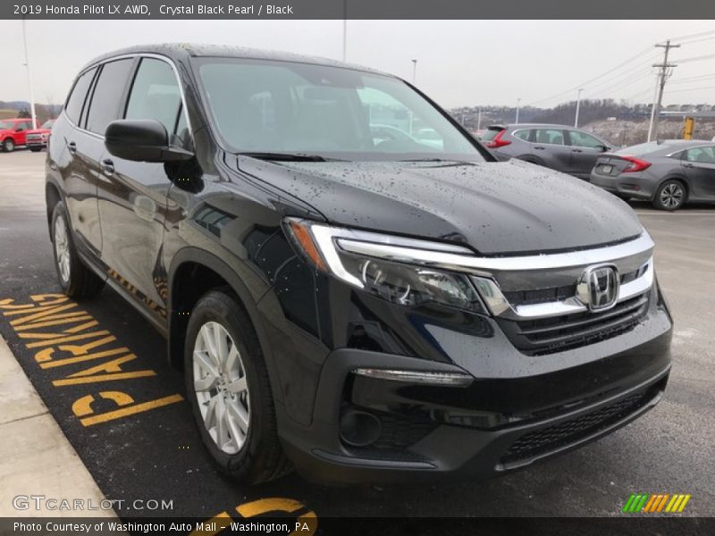 Crystal Black Pearl / Black 2019 Honda Pilot LX AWD