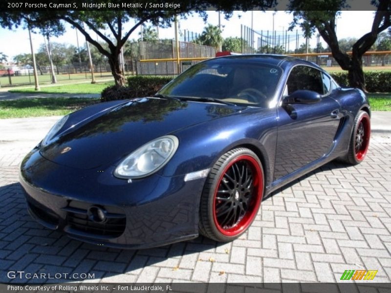 Midnight Blue Metallic / Sand Beige 2007 Porsche Cayman S