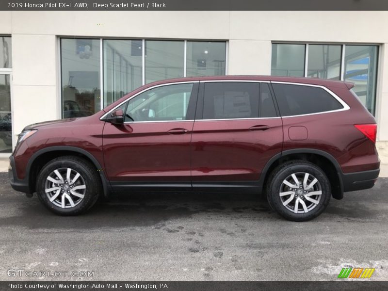 Deep Scarlet Pearl / Black 2019 Honda Pilot EX-L AWD