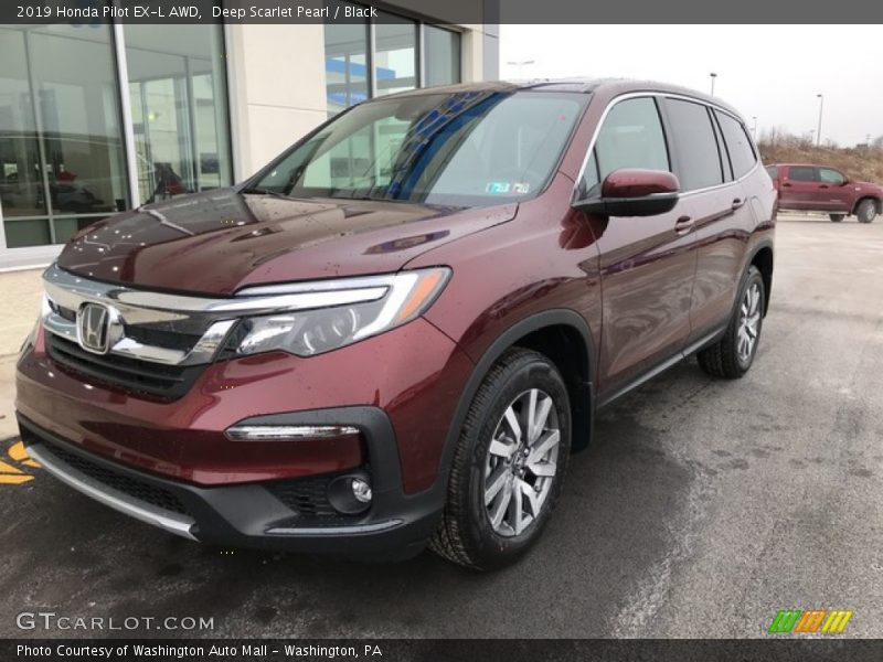 Deep Scarlet Pearl / Black 2019 Honda Pilot EX-L AWD