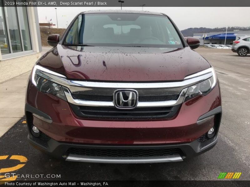 Deep Scarlet Pearl / Black 2019 Honda Pilot EX-L AWD