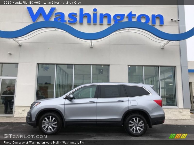 Lunar Silver Metallic / Gray 2019 Honda Pilot EX AWD