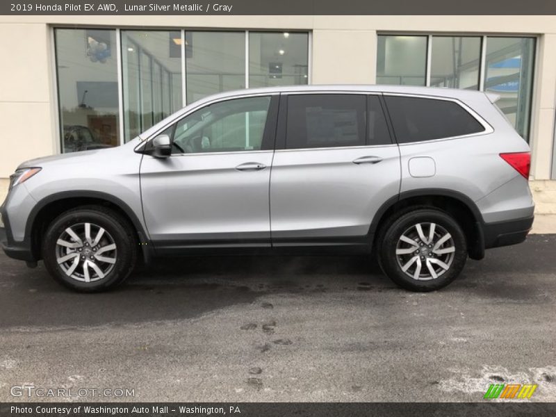 Lunar Silver Metallic / Gray 2019 Honda Pilot EX AWD