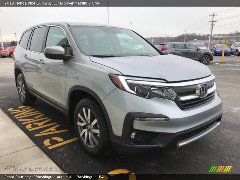 Lunar Silver Metallic / Gray 2019 Honda Pilot EX AWD