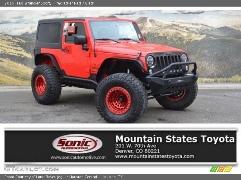 Firecracker Red / Black 2016 Jeep Wrangler Sport