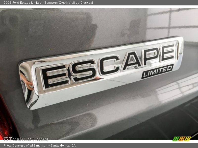 Tungsten Grey Metallic / Charcoal 2008 Ford Escape Limited
