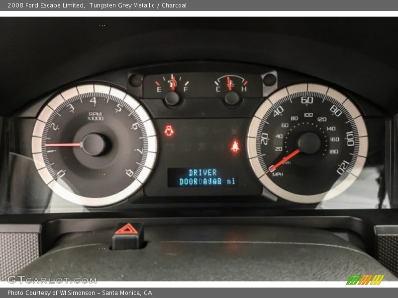Tungsten Grey Metallic / Charcoal 2008 Ford Escape Limited
