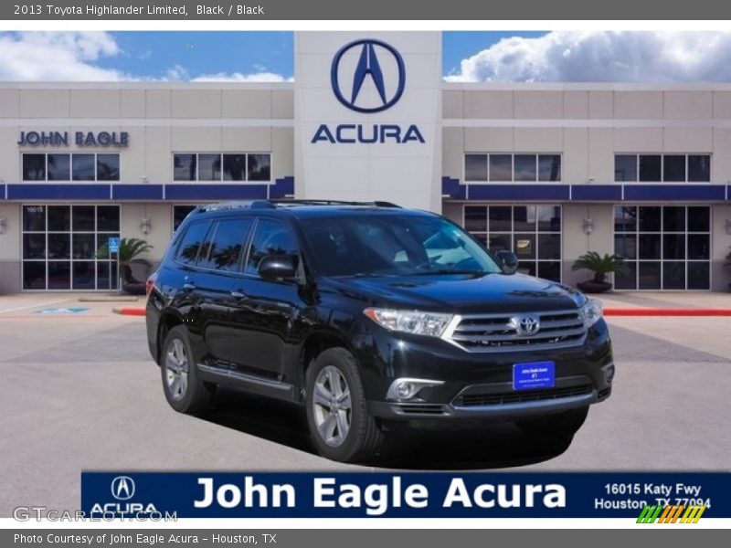 Black / Black 2013 Toyota Highlander Limited