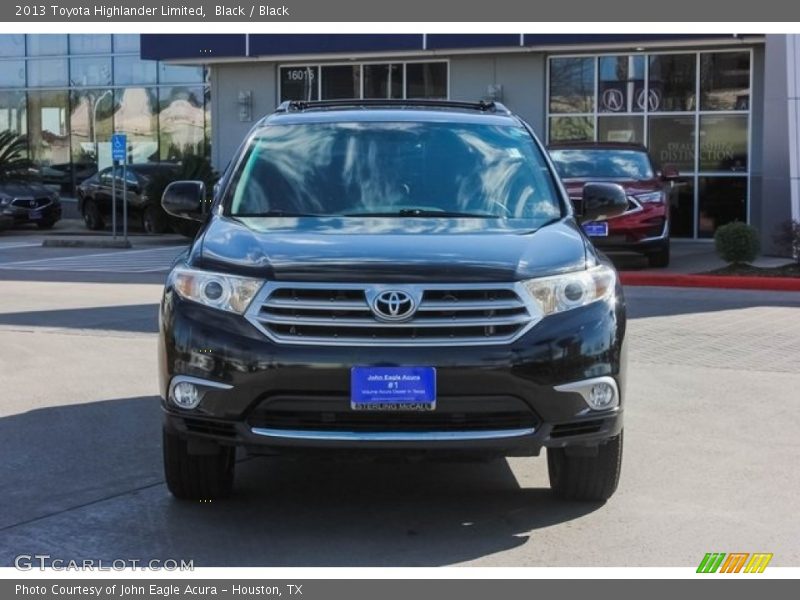 Black / Black 2013 Toyota Highlander Limited
