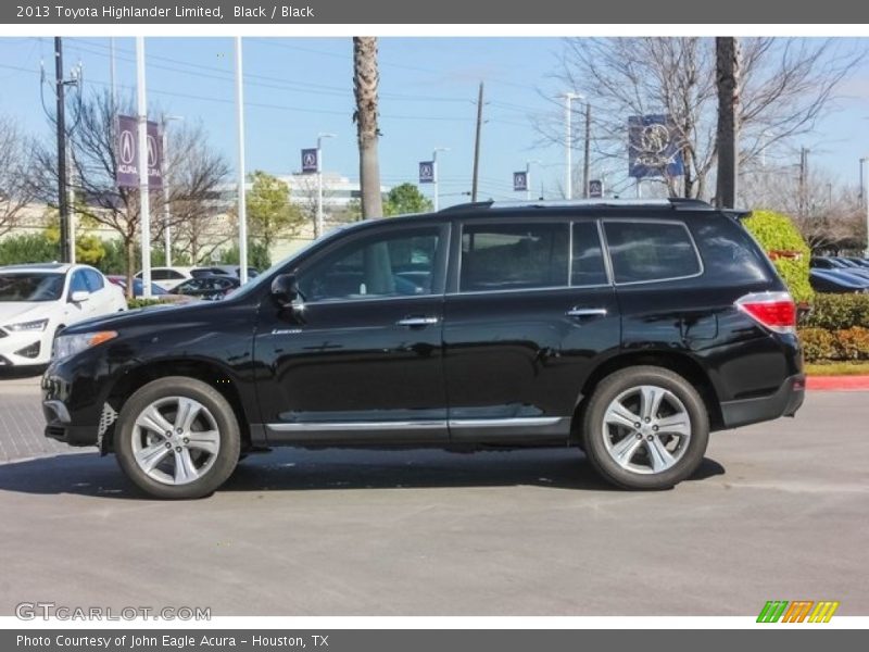 Black / Black 2013 Toyota Highlander Limited
