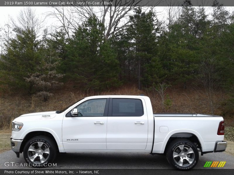 Ivory Tri–Coat / Black 2019 Ram 1500 Laramie Crew Cab 4x4