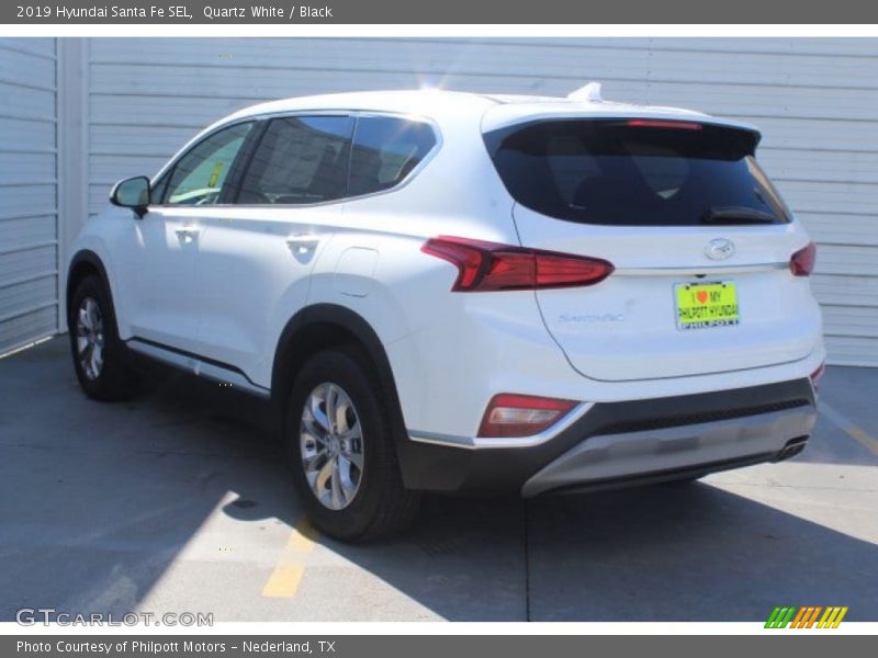 Quartz White / Black 2019 Hyundai Santa Fe SEL