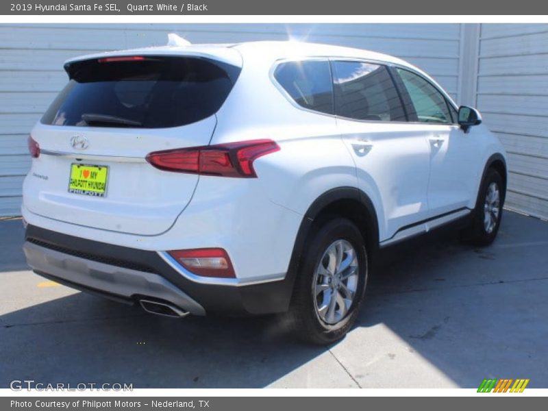 Quartz White / Black 2019 Hyundai Santa Fe SEL