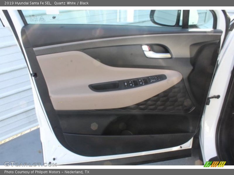 Quartz White / Black 2019 Hyundai Santa Fe SEL