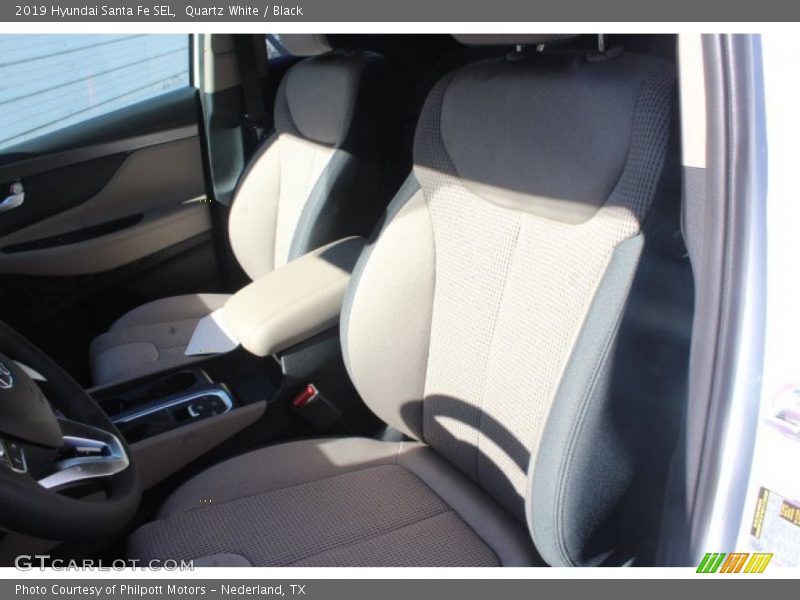 Quartz White / Black 2019 Hyundai Santa Fe SEL