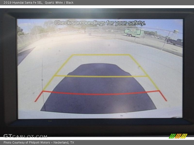 Quartz White / Black 2019 Hyundai Santa Fe SEL