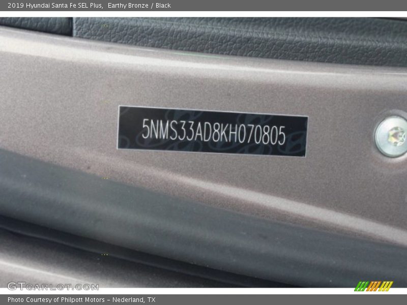 Earthy Bronze / Black 2019 Hyundai Santa Fe SEL Plus