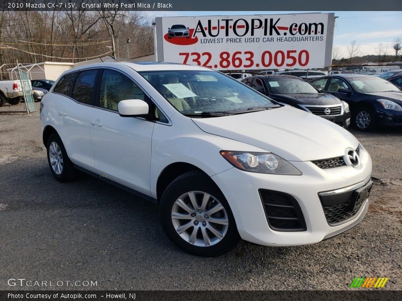 Crystal White Pearl Mica / Black 2010 Mazda CX-7 i SV
