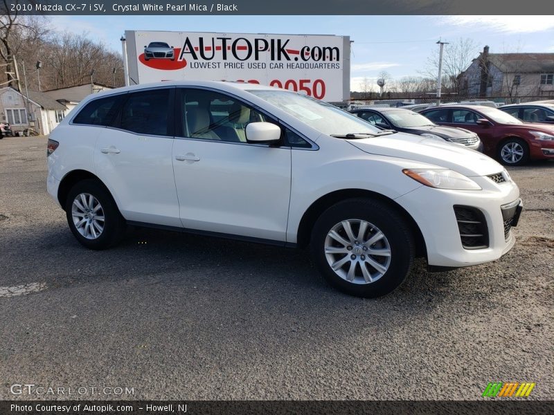 Crystal White Pearl Mica / Black 2010 Mazda CX-7 i SV