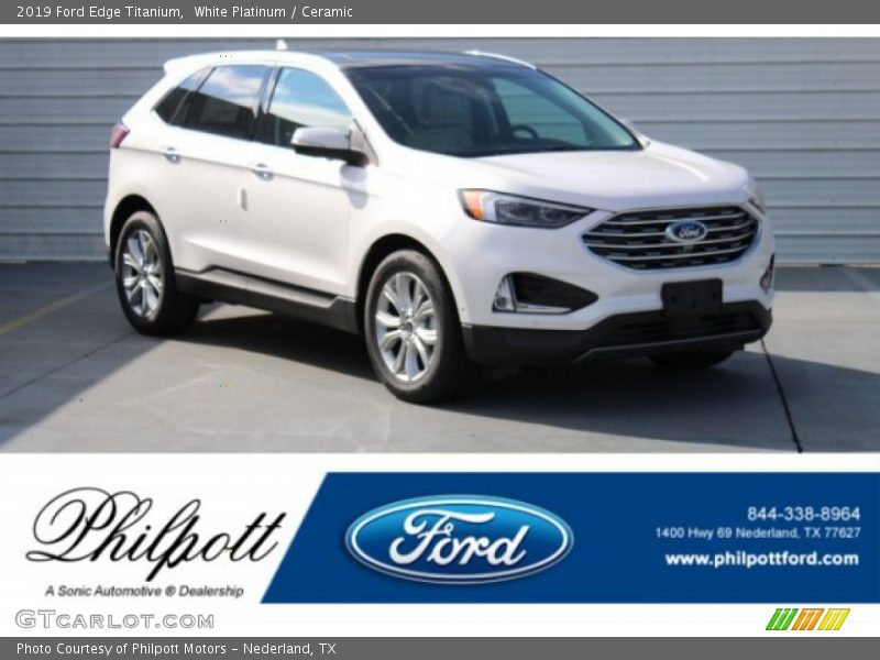 White Platinum / Ceramic 2019 Ford Edge Titanium