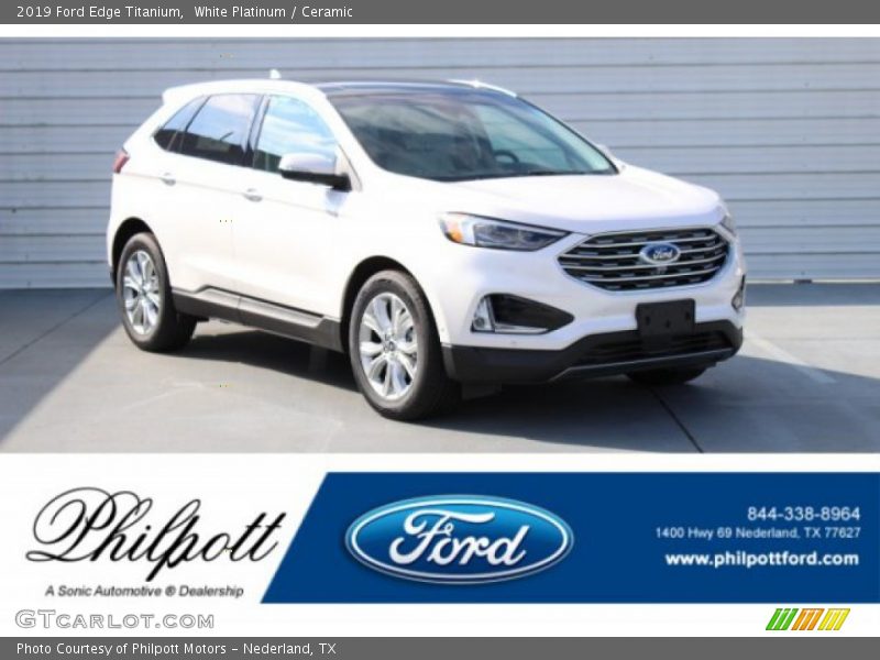 White Platinum / Ceramic 2019 Ford Edge Titanium