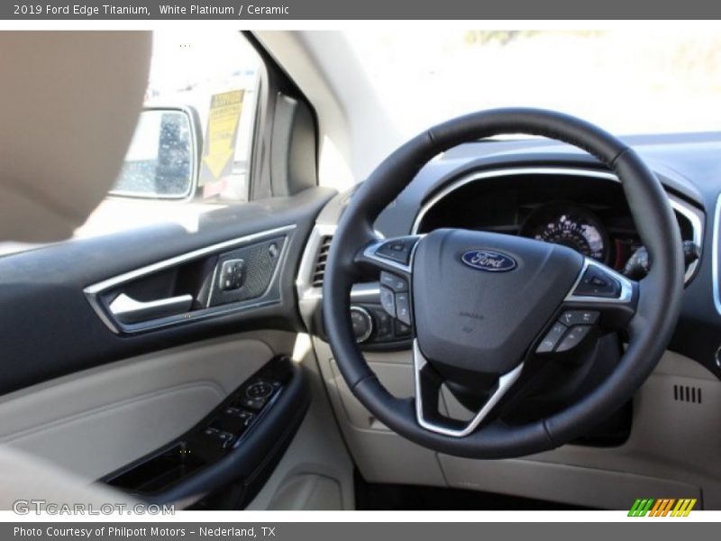 White Platinum / Ceramic 2019 Ford Edge Titanium