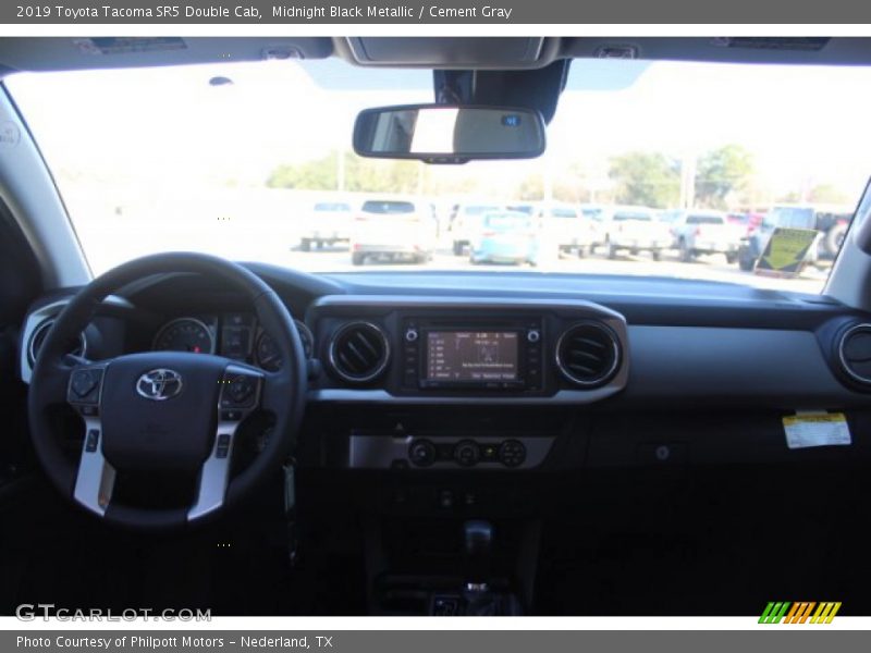 Midnight Black Metallic / Cement Gray 2019 Toyota Tacoma SR5 Double Cab
