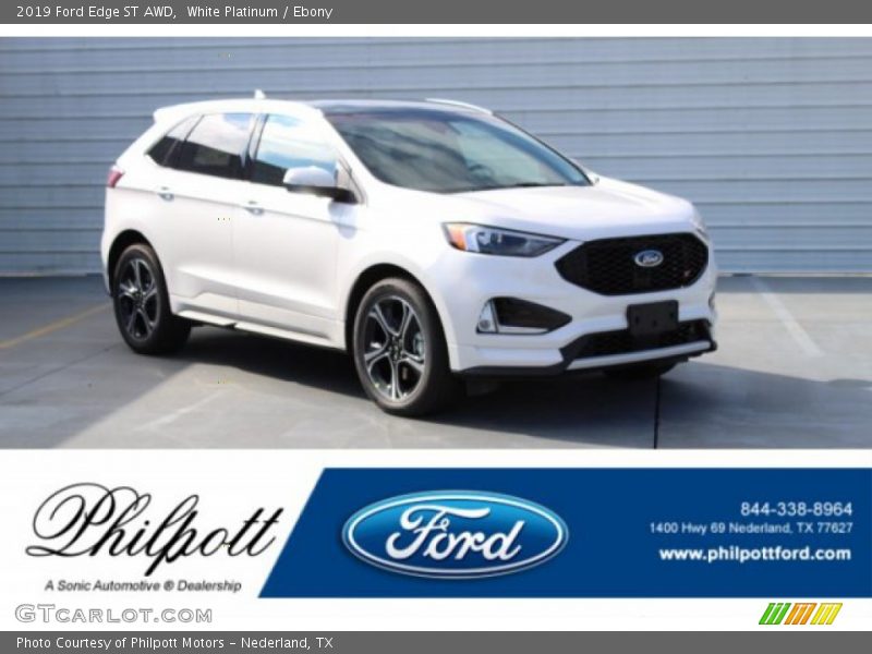 White Platinum / Ebony 2019 Ford Edge ST AWD