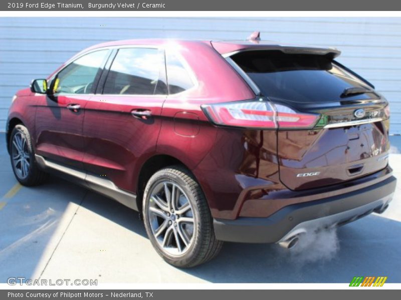 Burgundy Velvet / Ceramic 2019 Ford Edge Titanium