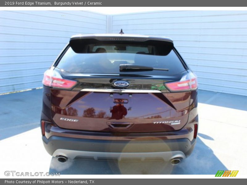 Burgundy Velvet / Ceramic 2019 Ford Edge Titanium