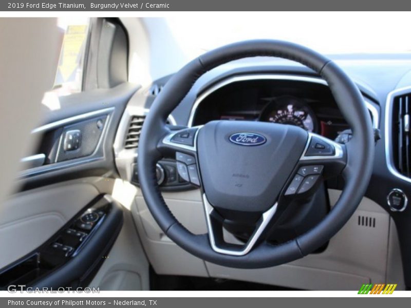 Burgundy Velvet / Ceramic 2019 Ford Edge Titanium