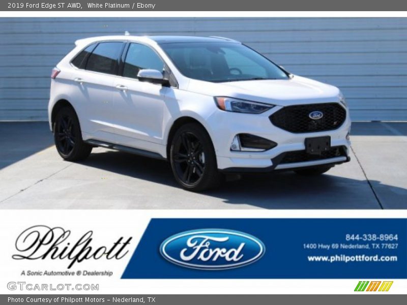 White Platinum / Ebony 2019 Ford Edge ST AWD