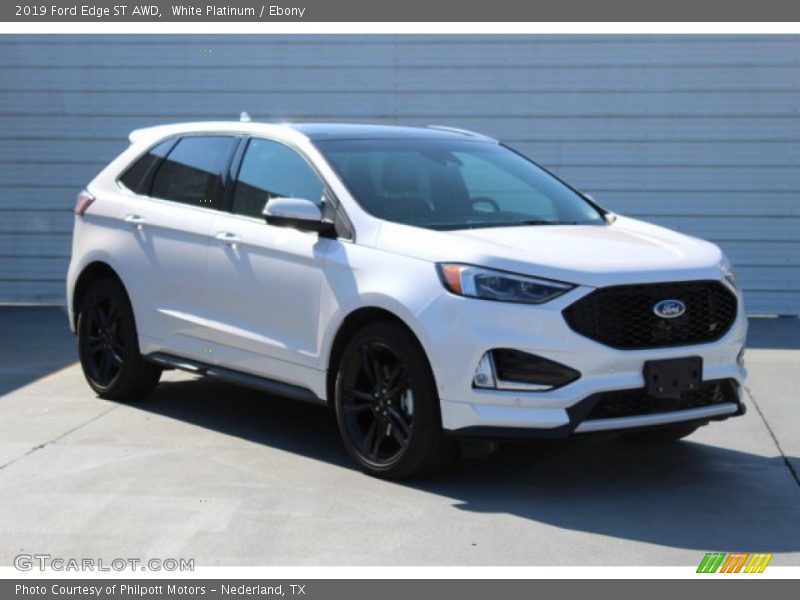 White Platinum / Ebony 2019 Ford Edge ST AWD