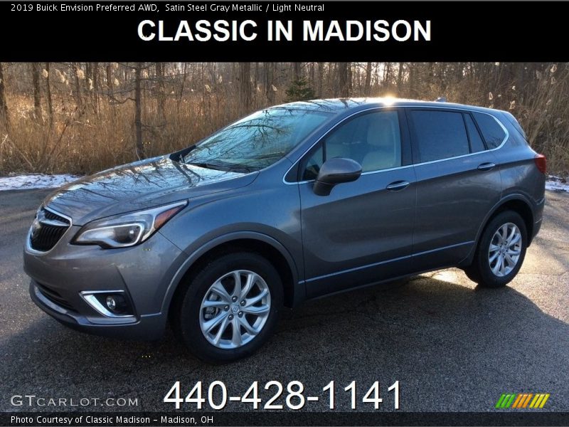 Satin Steel Gray Metallic / Light Neutral 2019 Buick Envision Preferred AWD
