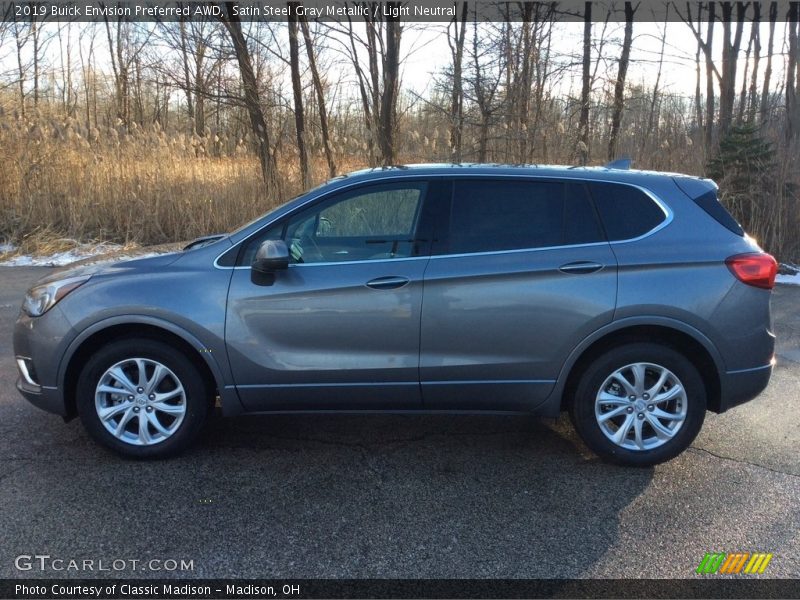 Satin Steel Gray Metallic / Light Neutral 2019 Buick Envision Preferred AWD