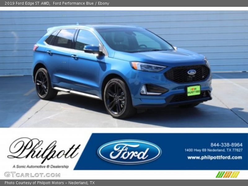 Ford Performance Blue / Ebony 2019 Ford Edge ST AWD