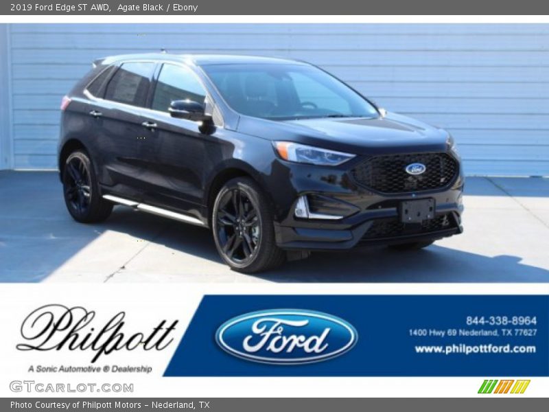 Agate Black / Ebony 2019 Ford Edge ST AWD