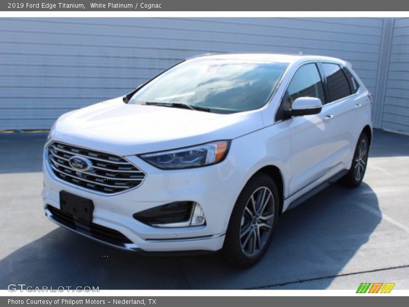 White Platinum / Cognac 2019 Ford Edge Titanium