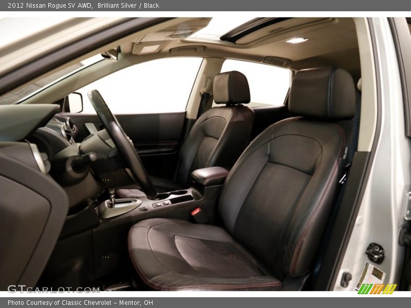 Brilliant Silver / Black 2012 Nissan Rogue SV AWD