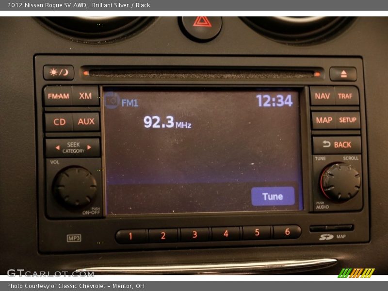 Brilliant Silver / Black 2012 Nissan Rogue SV AWD