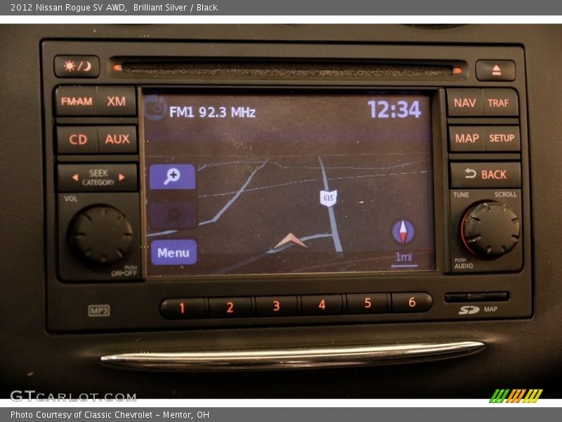 Brilliant Silver / Black 2012 Nissan Rogue SV AWD