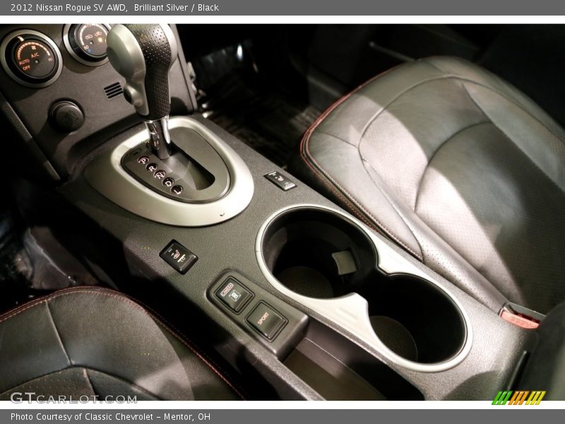 Brilliant Silver / Black 2012 Nissan Rogue SV AWD