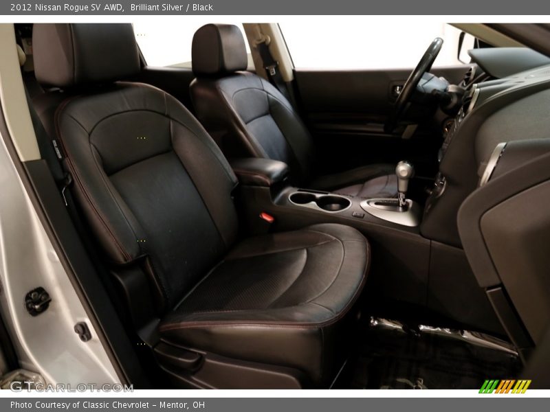 Brilliant Silver / Black 2012 Nissan Rogue SV AWD