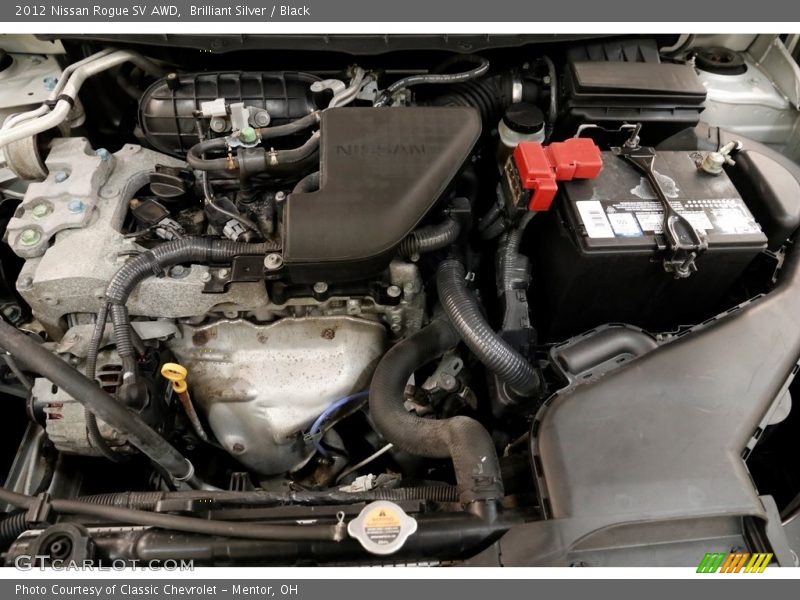 Brilliant Silver / Black 2012 Nissan Rogue SV AWD