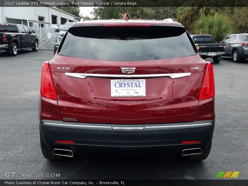 Red Passion Tintcoat / Sahara Beige 2017 Cadillac XT5 Premium Luxury