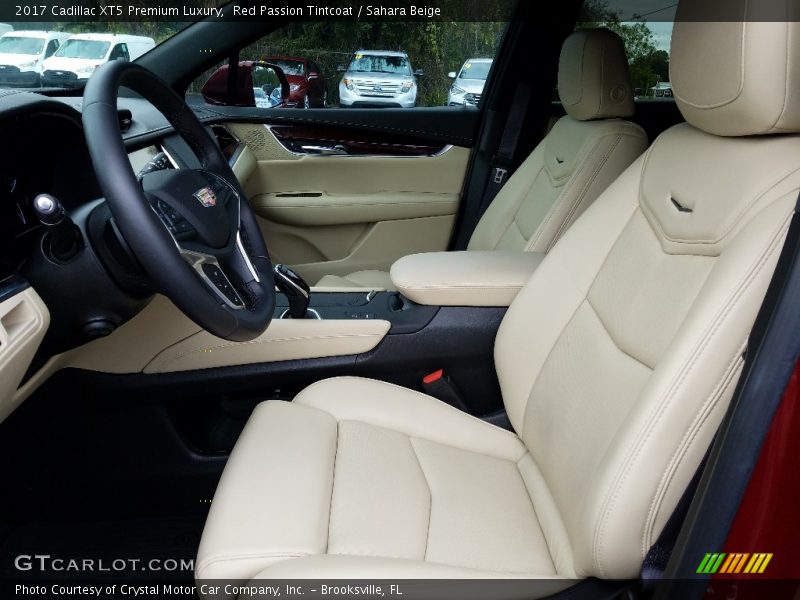 Red Passion Tintcoat / Sahara Beige 2017 Cadillac XT5 Premium Luxury