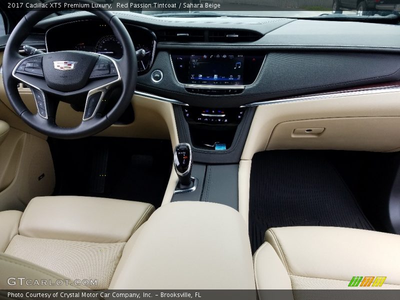 Red Passion Tintcoat / Sahara Beige 2017 Cadillac XT5 Premium Luxury