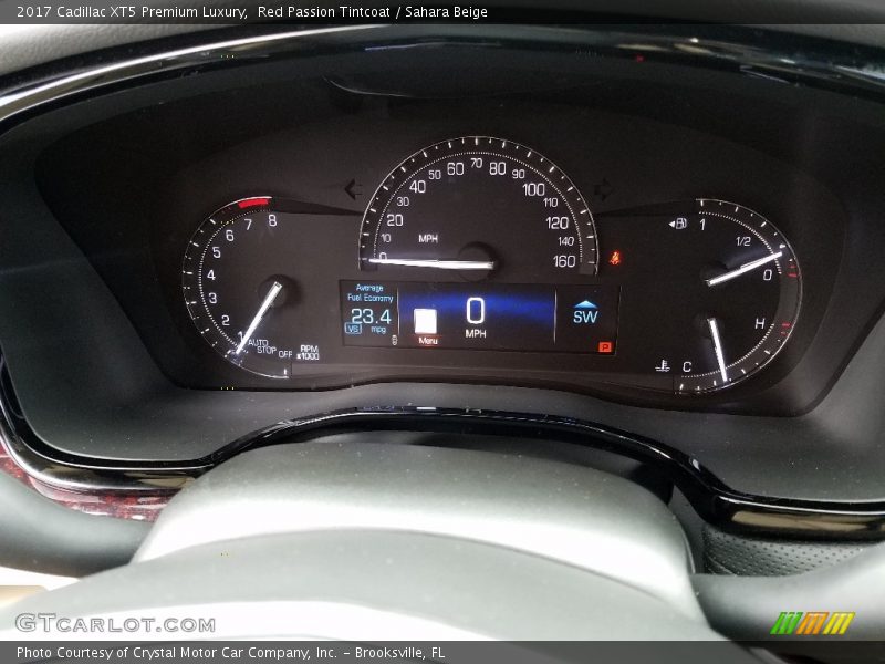 Red Passion Tintcoat / Sahara Beige 2017 Cadillac XT5 Premium Luxury